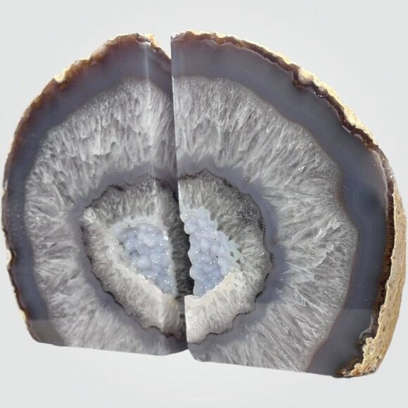 Crystal Bookends, Agate, Geode Center, Natural Home, Mindful Gift, Crystal Lover - Picture 3 of 11